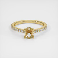 14K Yellow Gold Pave Ring Setting Image