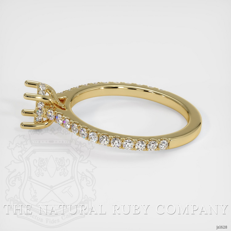 14K Yellow Gold Pave Ring Setting