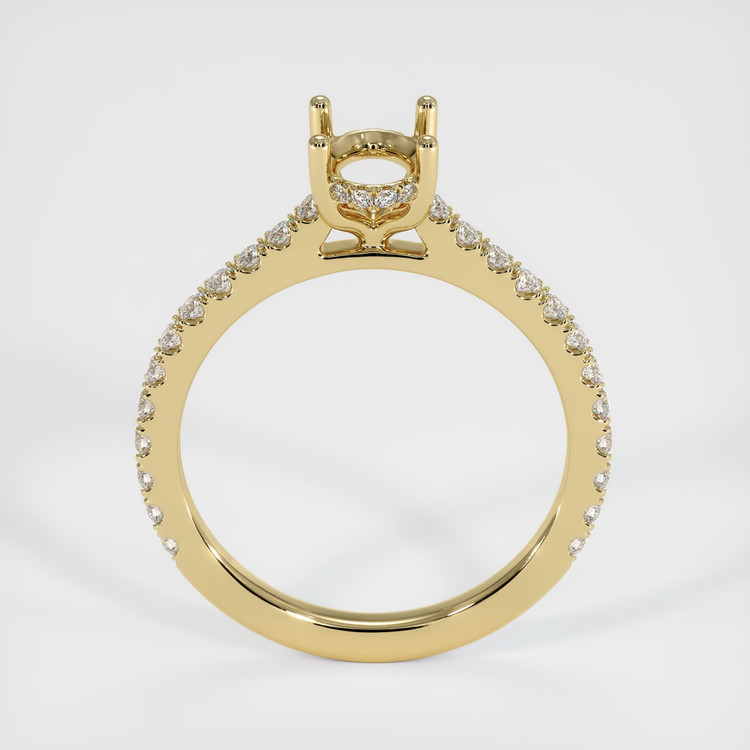 14K Yellow Gold Pave Ring Setting