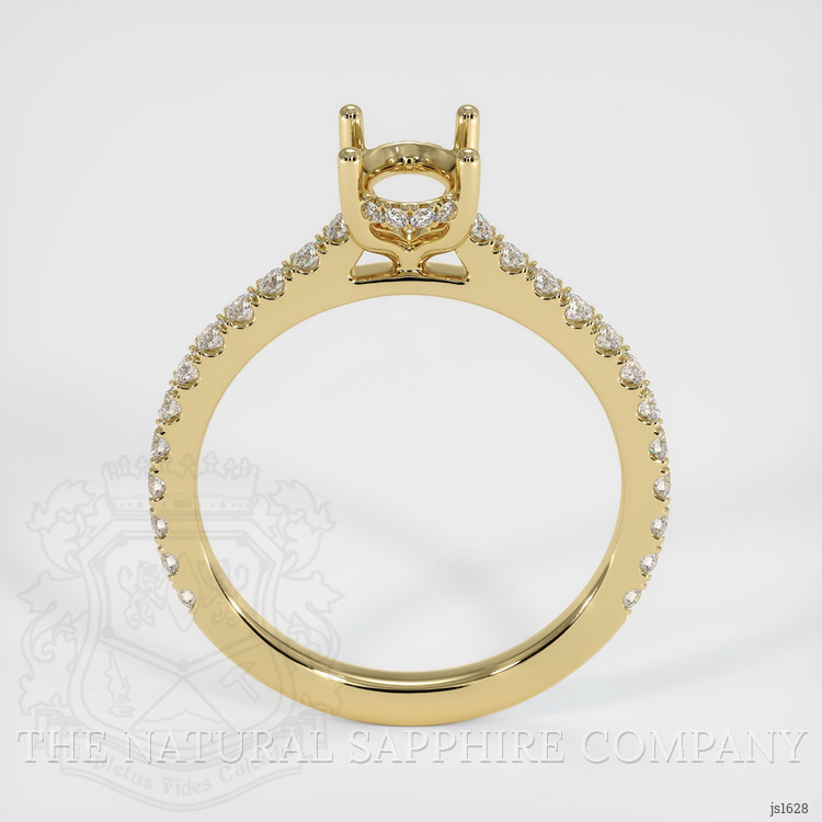 14K Yellow Gold Pave Ring Setting