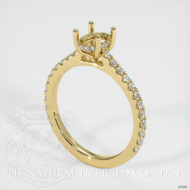 18K Yellow Gold Pave Ring Setting