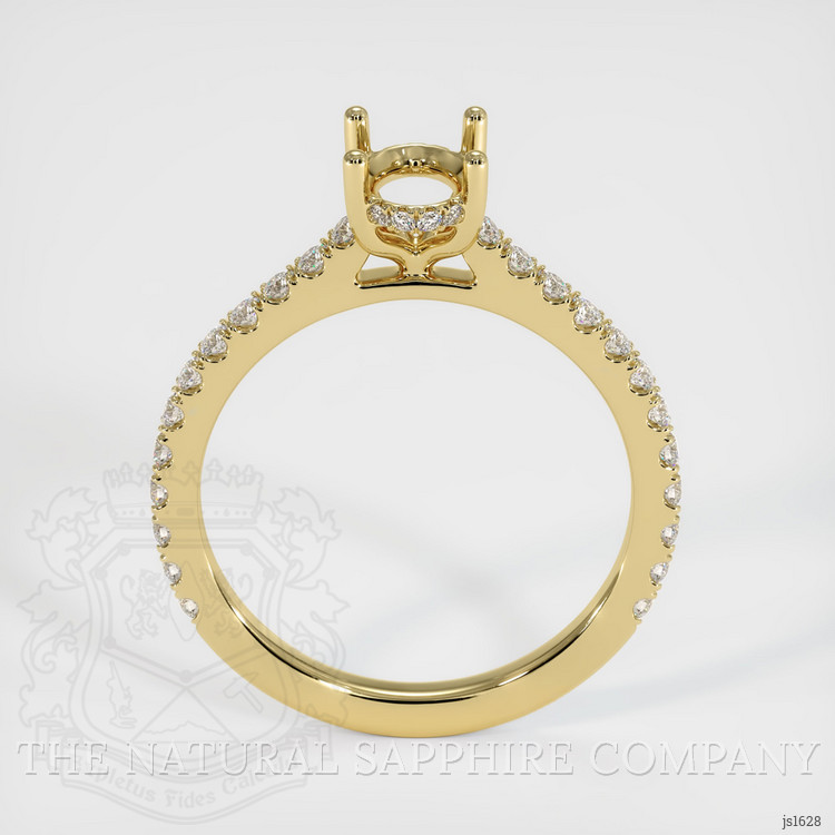 18K Yellow Gold Pave Ring Setting