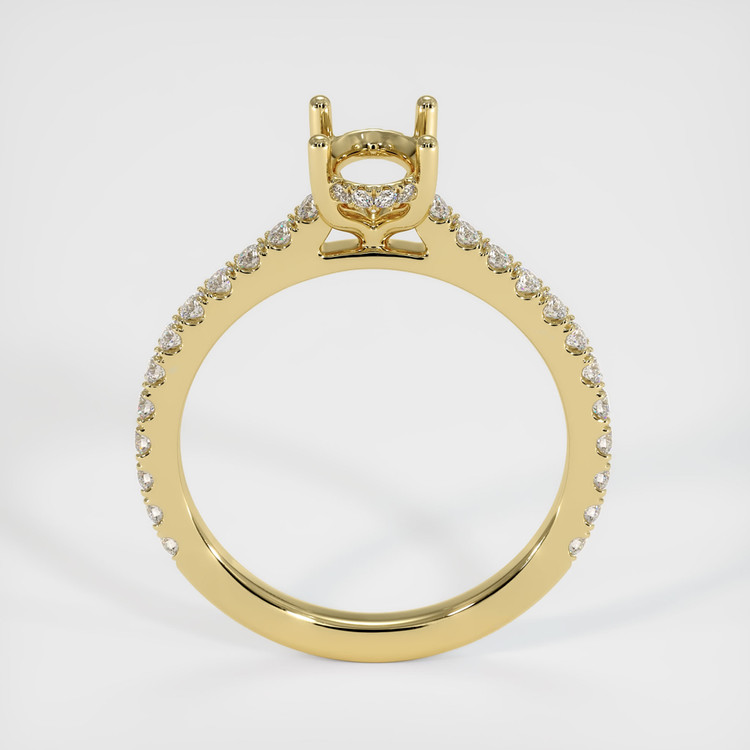 18K Yellow Gold Pave Ring Setting