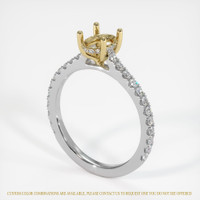 14K Yellow & White Pave Ring Setting Video