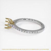 14K Yellow & White Pave Ring Setting Image