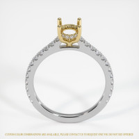 14K Yellow & White Pave Ring Setting Image