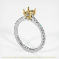 18K Yellow & White Pave Ring Setting Video