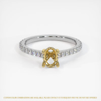 18K Yellow & White Pave Ring Setting Image