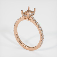 18K Rose Gold Pave Ring Setting Video