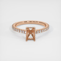 18K Rose Gold Pave Ring Setting Image
