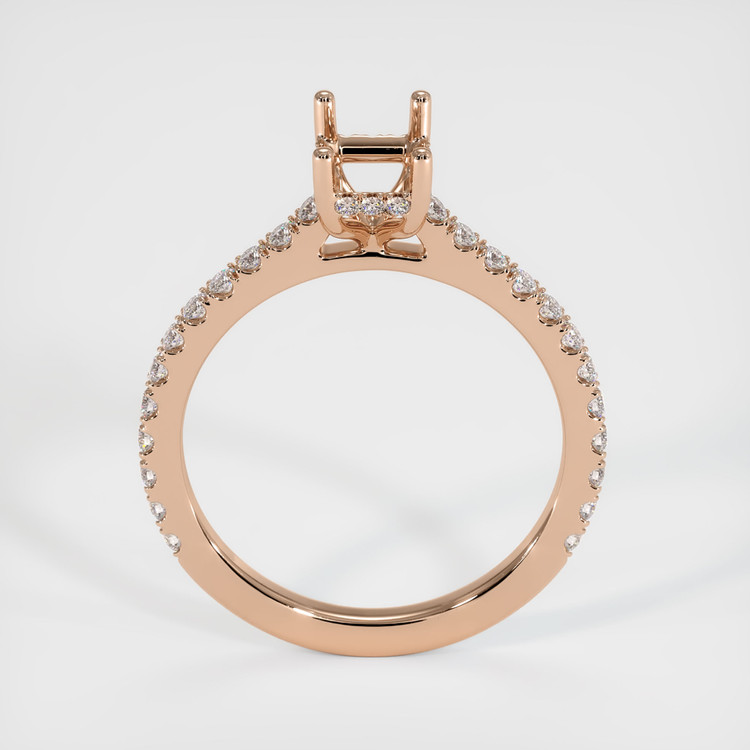 18K Rose Gold Pave Ring Setting