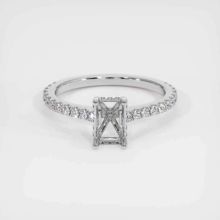 10K White Gold Pave Ring Setting