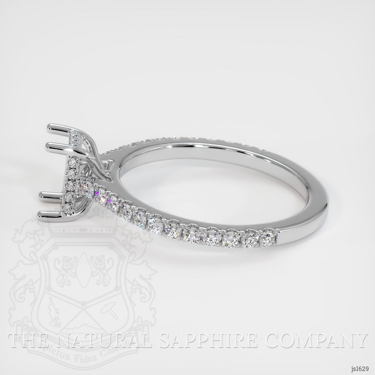 10K White Gold Pave Ring Setting