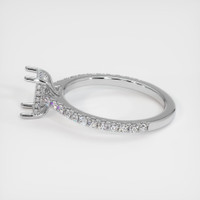 14K White Gold Pave Ring Setting Image