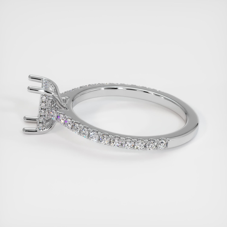 14K White Gold Pave Ring Setting