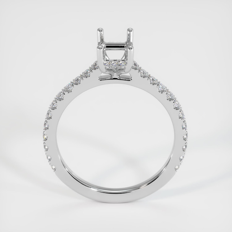 14K White Gold Pave Ring Setting