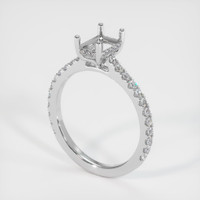 18K White Gold Pave Ring Setting Video