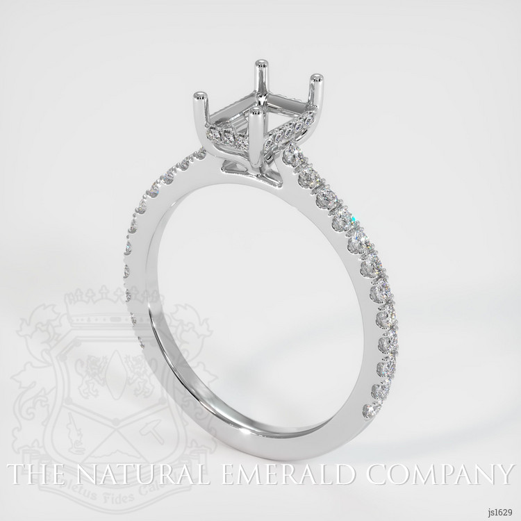 18K White Gold Pave Ring Setting