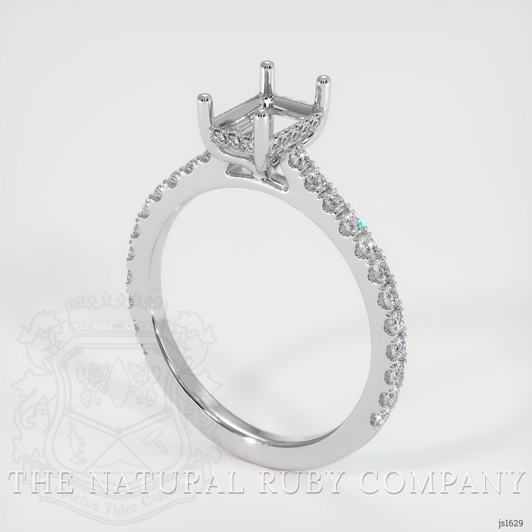 18K White Gold Pave Ring Setting