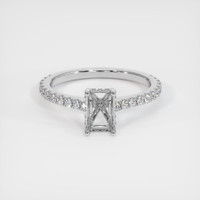 18K White Gold Pave Ring Setting Image