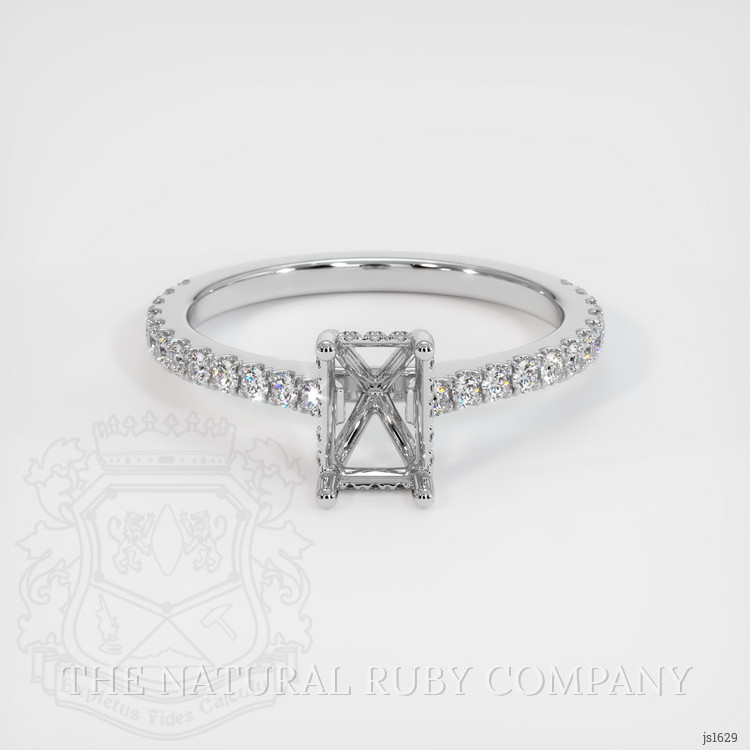 18K White Gold Pave Ring Setting
