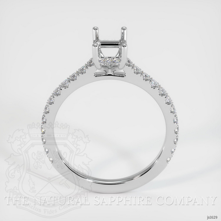 18K White Gold Pave Ring Setting