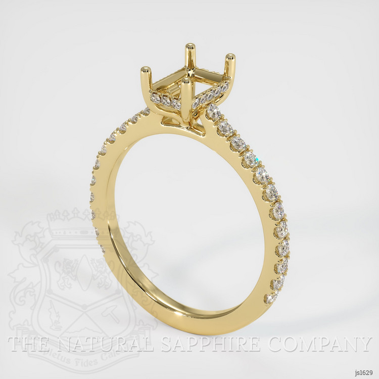 14K Yellow Gold Pave Ring Setting