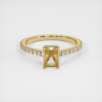 14K Yellow Gold Pave Ring Setting Image