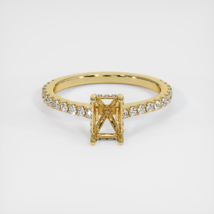 14K Yellow Gold Pave Ring Setting