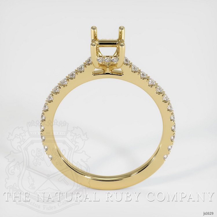 14K Yellow Gold Pave Ring Setting