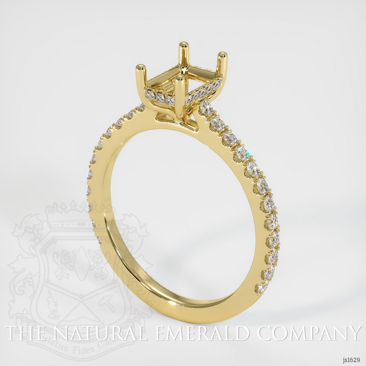 18K Yellow Gold Pave Ring Setting