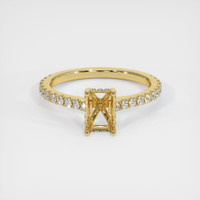 18K Yellow Gold Pave Ring Setting Image