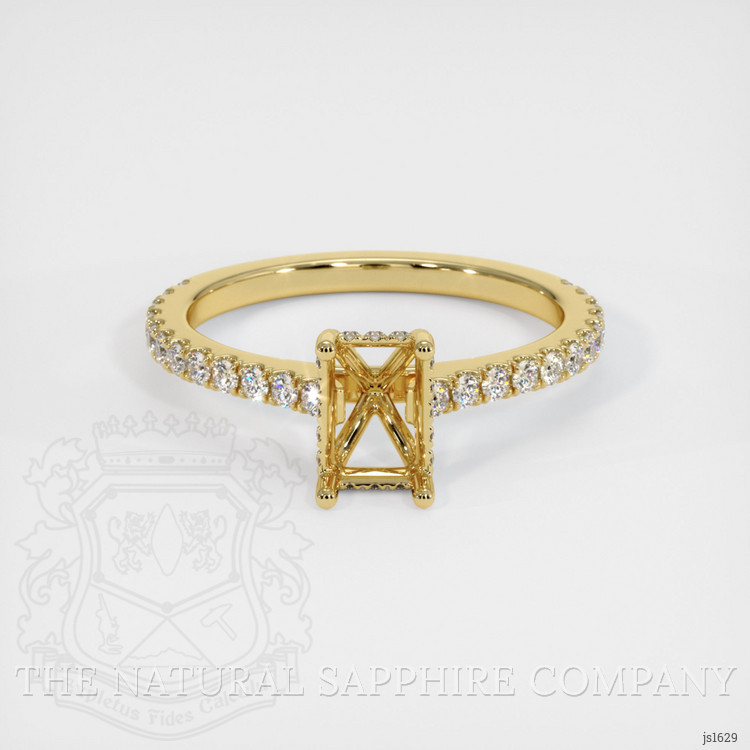 18K Yellow Gold Pave Ring Setting