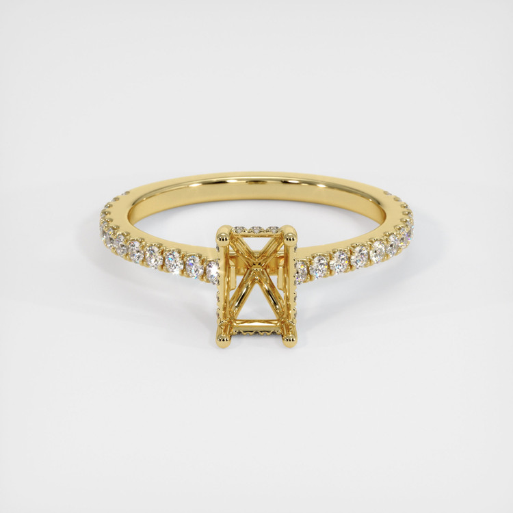 18K Yellow Gold Pave Ring Setting