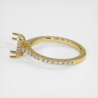 18K Yellow Gold Pave Ring Setting Image