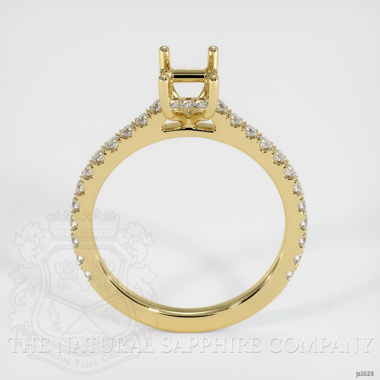 18K Yellow Gold Pave Ring Setting