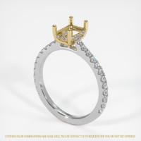 14K Yellow & White Pave Ring Setting Video