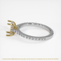 14K Yellow & White Pave Ring Setting Image