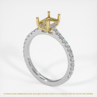 18K Yellow & White Pave Ring Setting Video