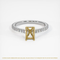 18K Yellow & White Pave Ring Setting Image