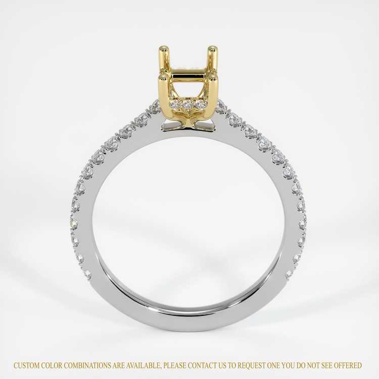 18K Yellow & White Pave Ring Setting