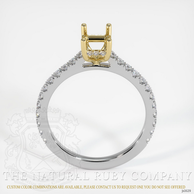 18K Yellow & White Pave Ring Setting