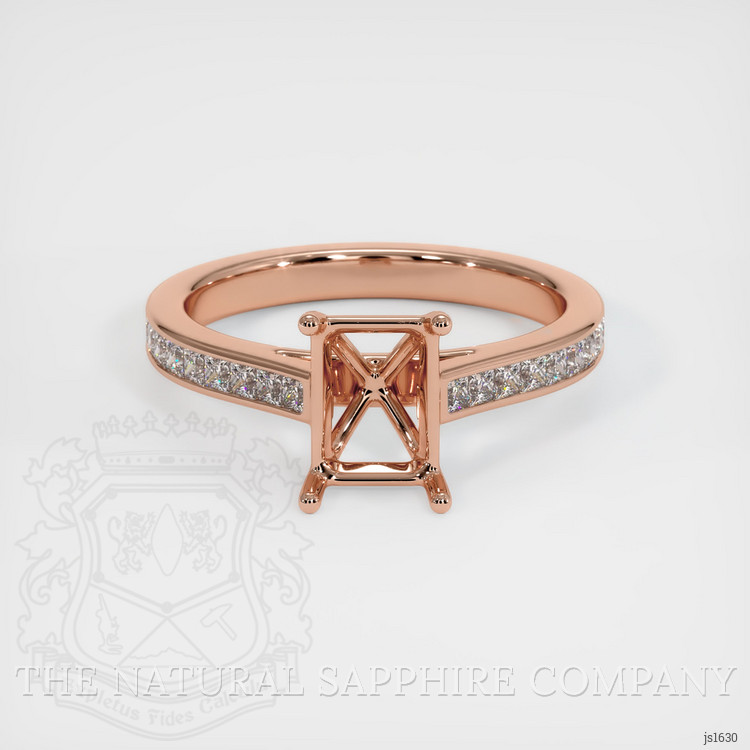 14K Rose Gold Accent Stones Ring Setting