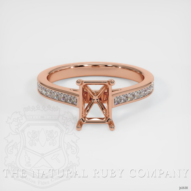 14K Rose Gold Accent Stones Ring Setting