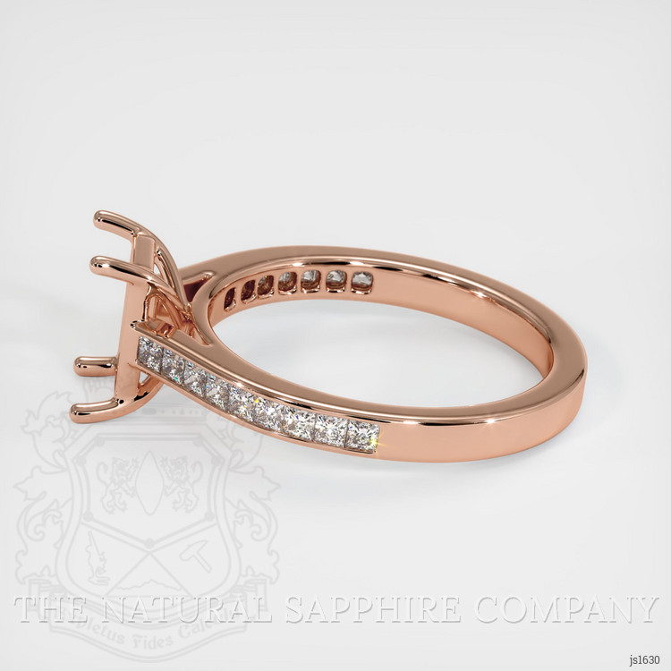 14K Rose Gold Accent Stones Ring Setting