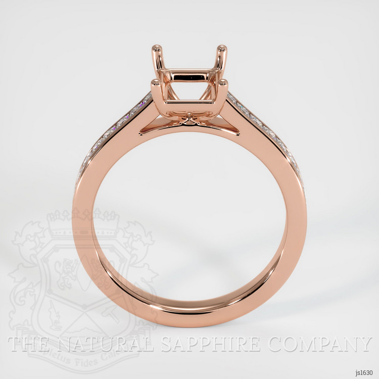 14K Rose Gold Accent Stones Ring Setting
