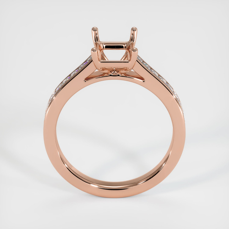 14K Rose Gold Accent Stones Ring Setting