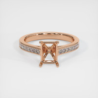 18K Rose Gold Accent Stones Ring Setting Image