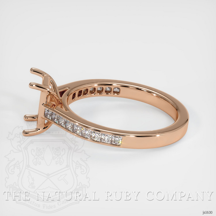 18K Rose Gold Accent Stones Ring Setting