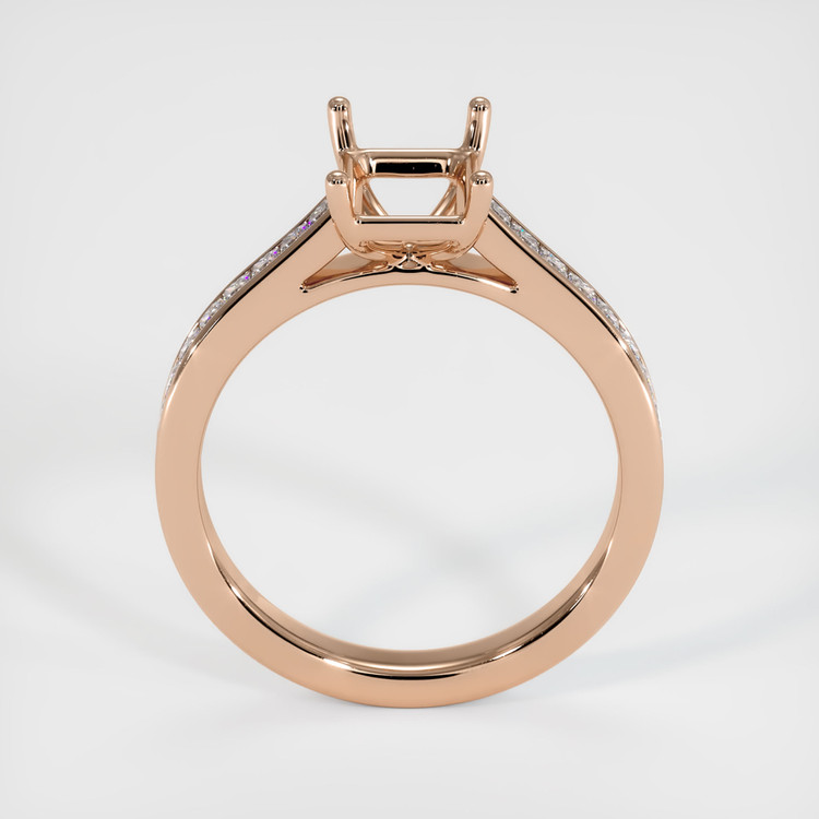 18K Rose Gold Accent Stones Ring Setting